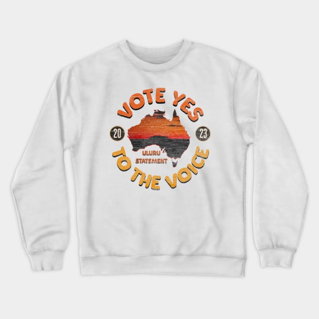 Vote YES to Indigenous Voice to Parliament Australia Crewneck Sweatshirt by Distinct Designs NZ